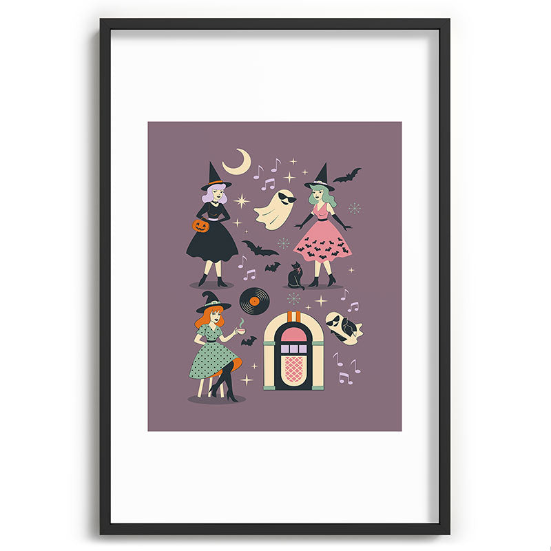 50s Witch Vibes Framed Art Print