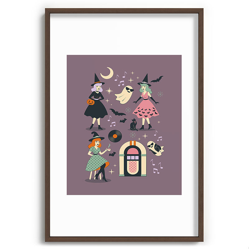 50s Witch Vibes Framed Art Print