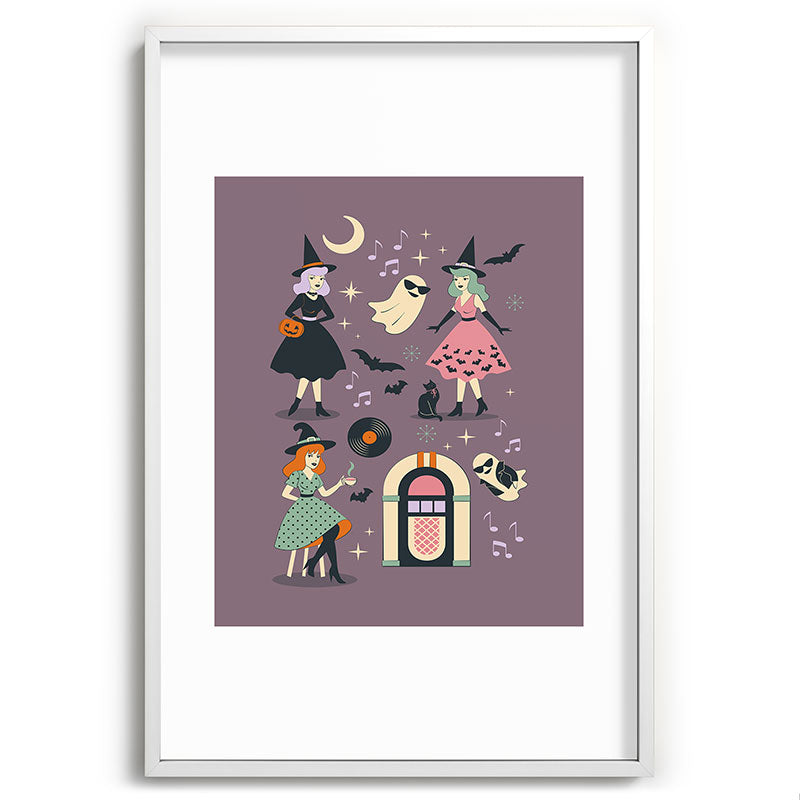 50s Witch Vibes Framed Art Print