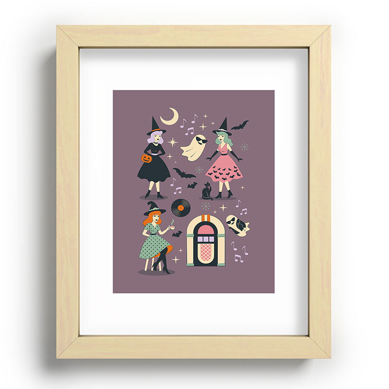 50s Witch Vibes Framed Art Print