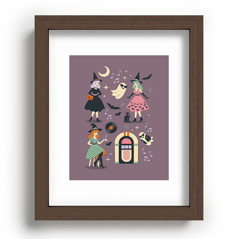 50s Witch Vibes Framed Art Print
