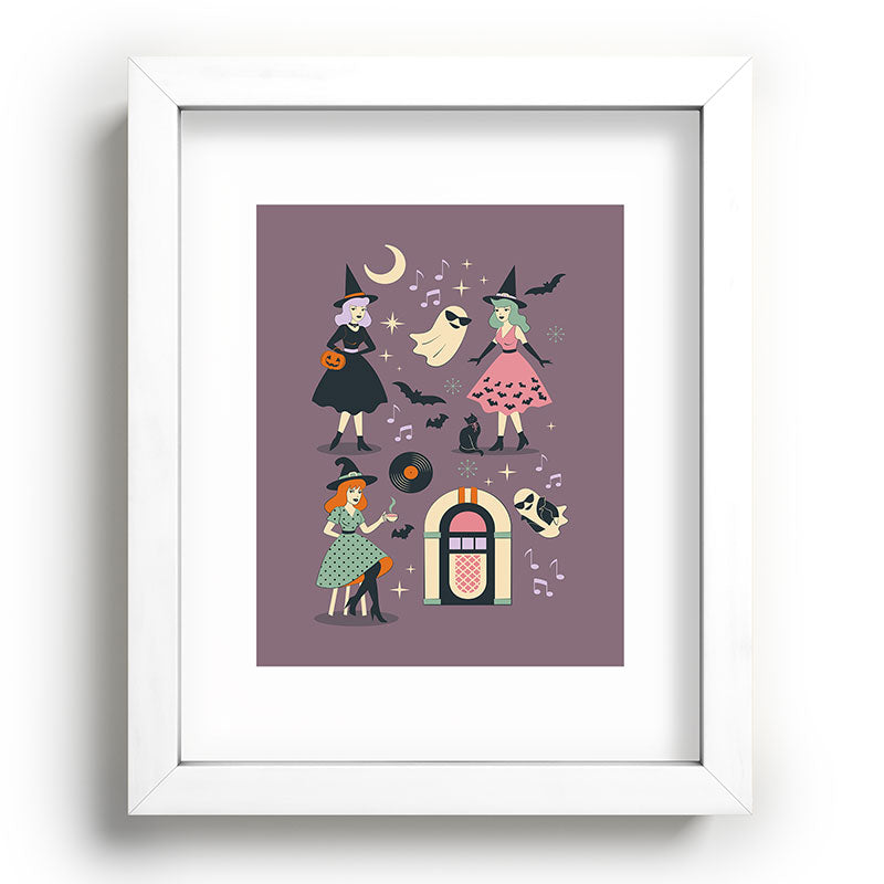 50s Witch Vibes Framed Art Print
