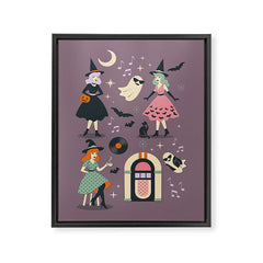 50s Witch Vibes Framed Canvas Print