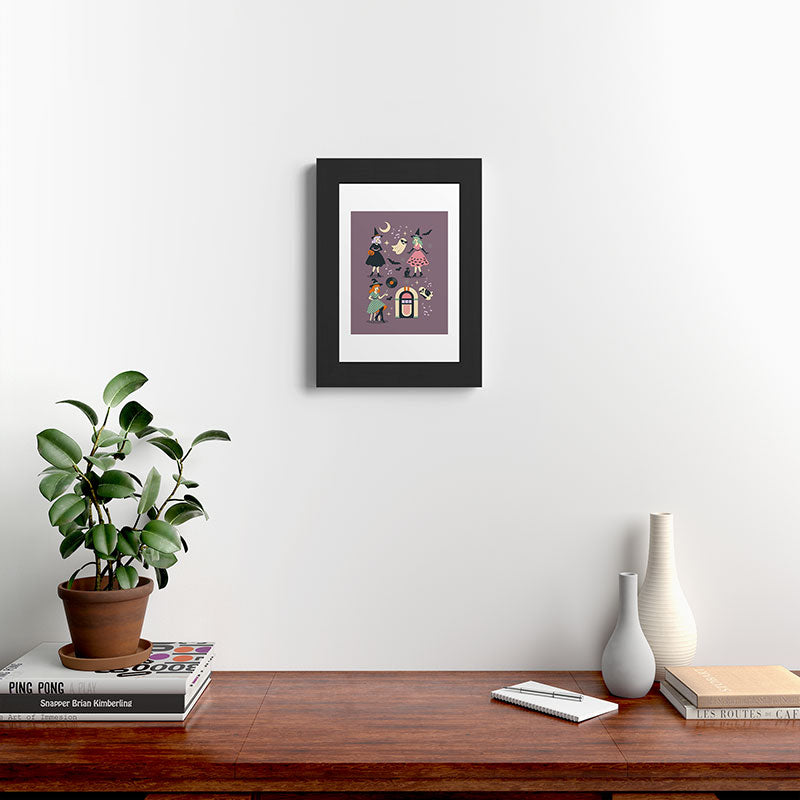 50s Witch Vibes Framed Art Print