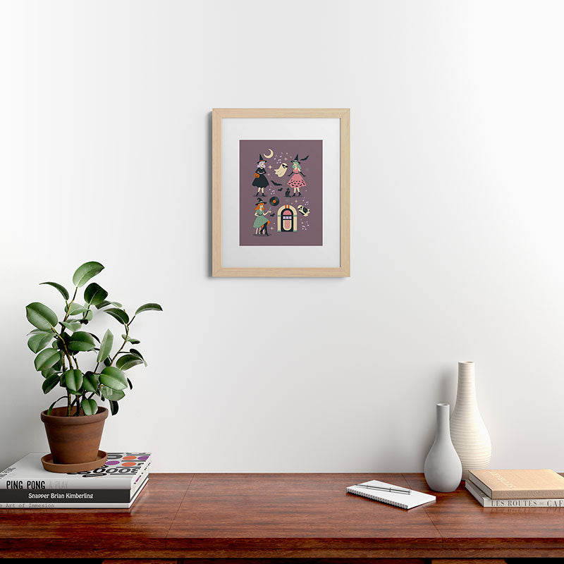 50s Witch Vibes Framed Art Print