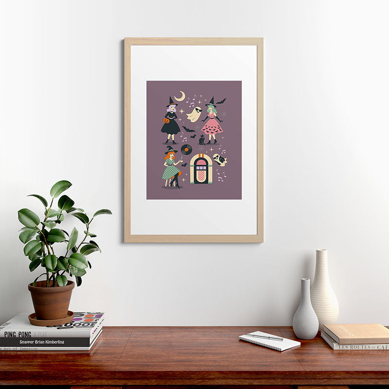 50s Witch Vibes Framed Art Print