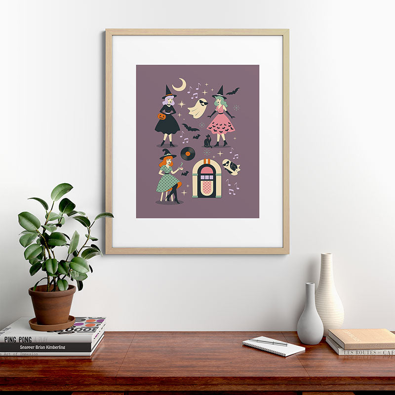 50s Witch Vibes Framed Art Print