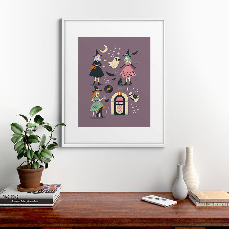 50s Witch Vibes Framed Art Print