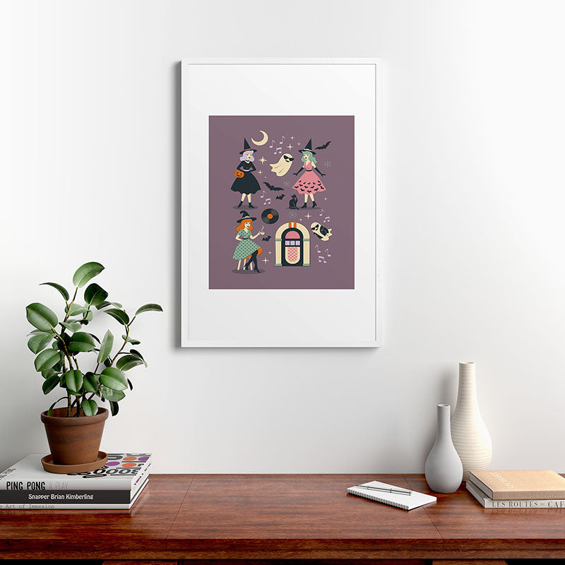 50s Witch Vibes Framed Art Print