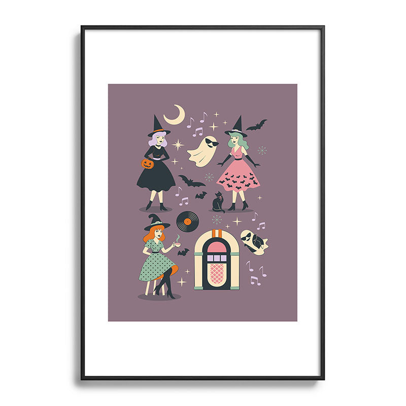 50s Witch Vibes Framed Art Print