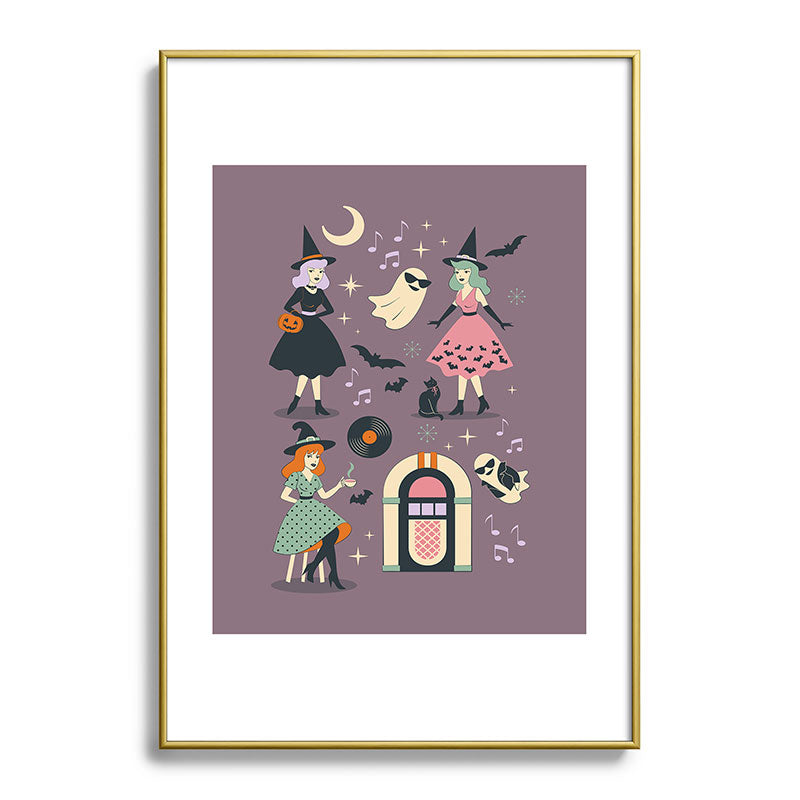 50s Witch Vibes Framed Art Print
