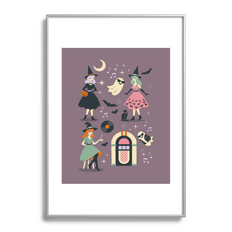 50s Witch Vibes Framed Art Print