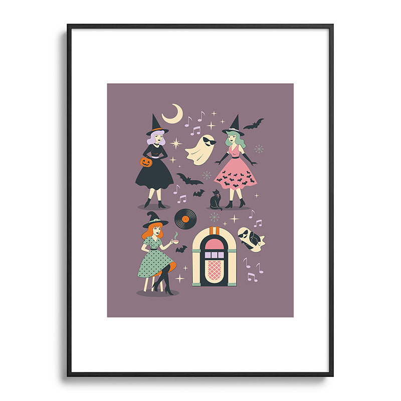 50s Witch Vibes Framed Art Print