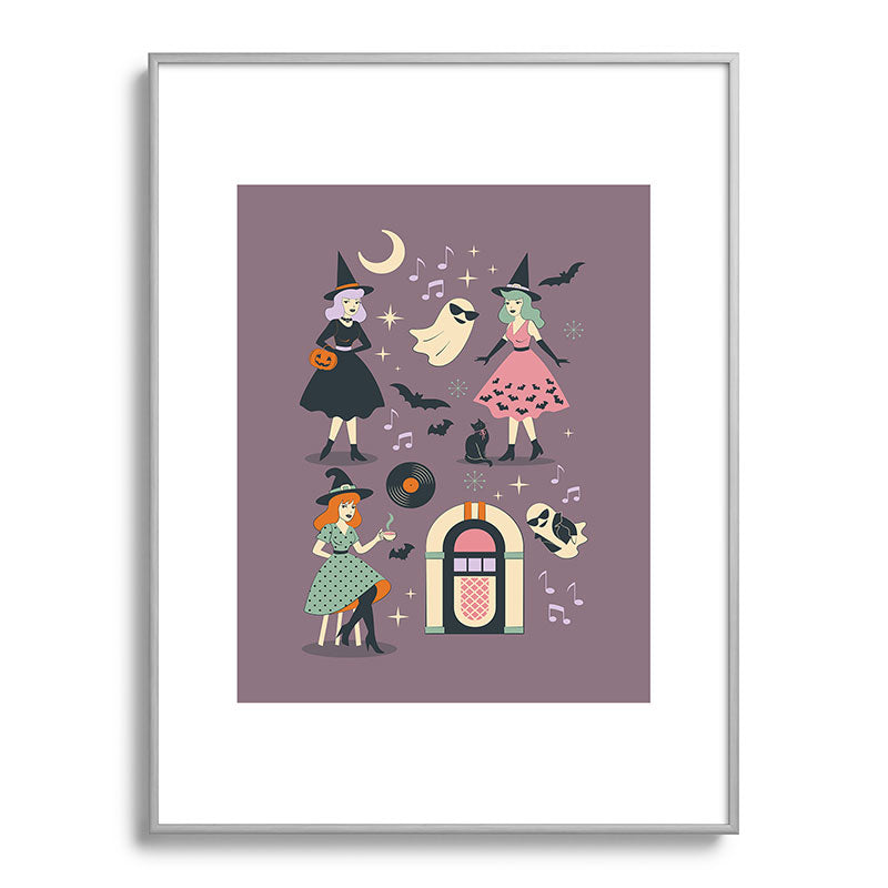 50s Witch Vibes Framed Art Print
