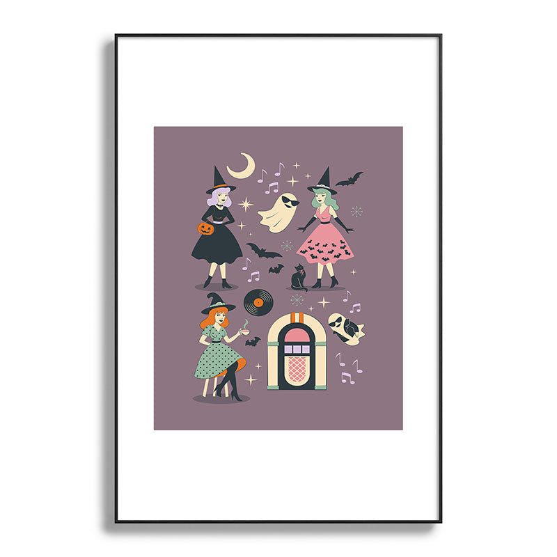 50s Witch Vibes Framed Art Print