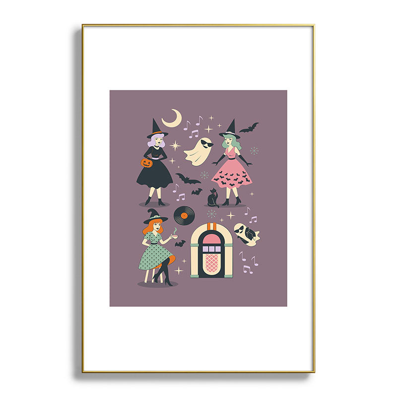 50s Witch Vibes Framed Art Print