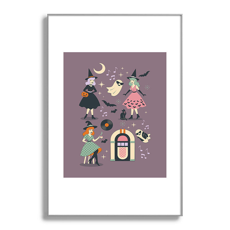 50s Witch Vibes Framed Art Print