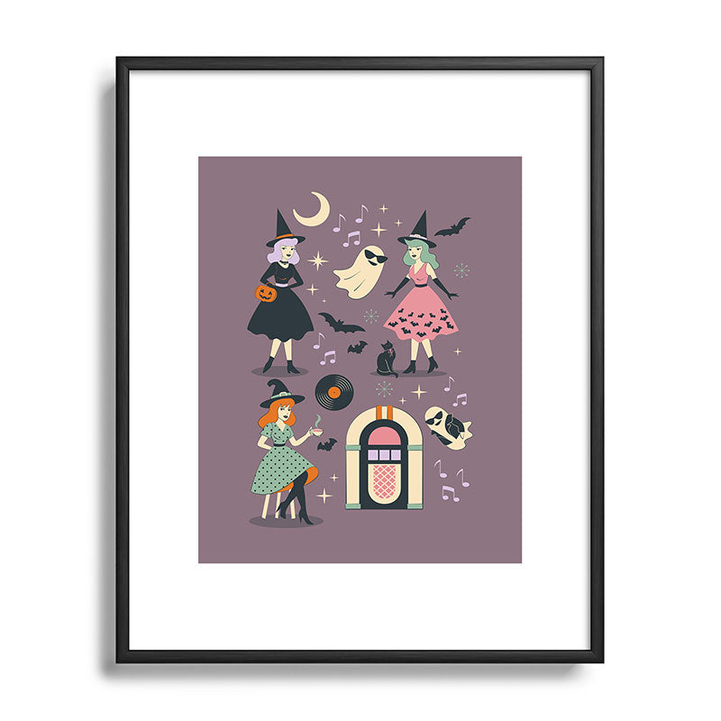 50s Witch Vibes Framed Art Print