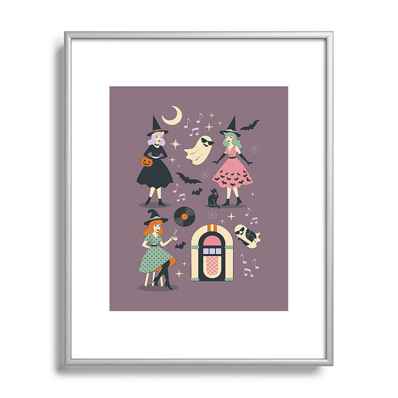 50s Witch Vibes Framed Art Print