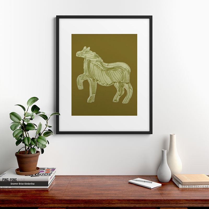 A Horse Says Hello Framed Art Print