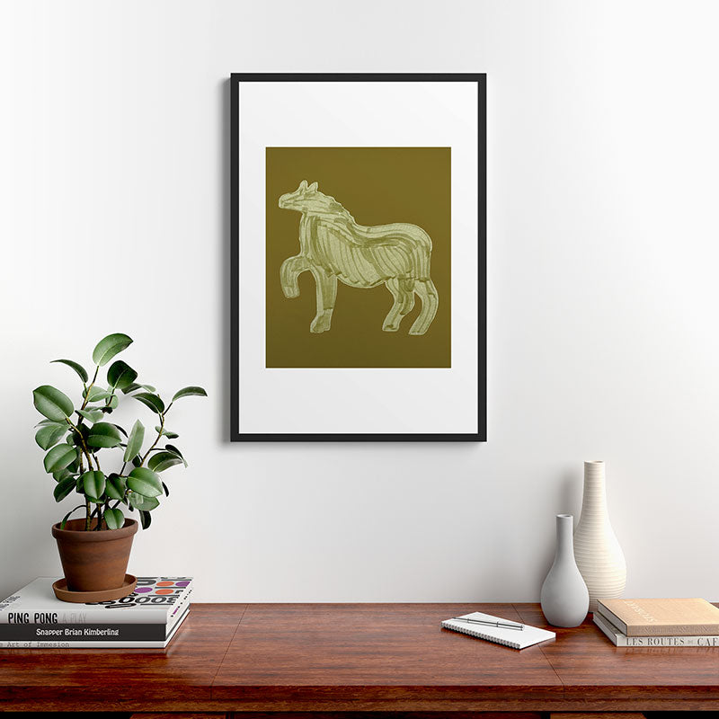 A Horse Says Hello Framed Art Print