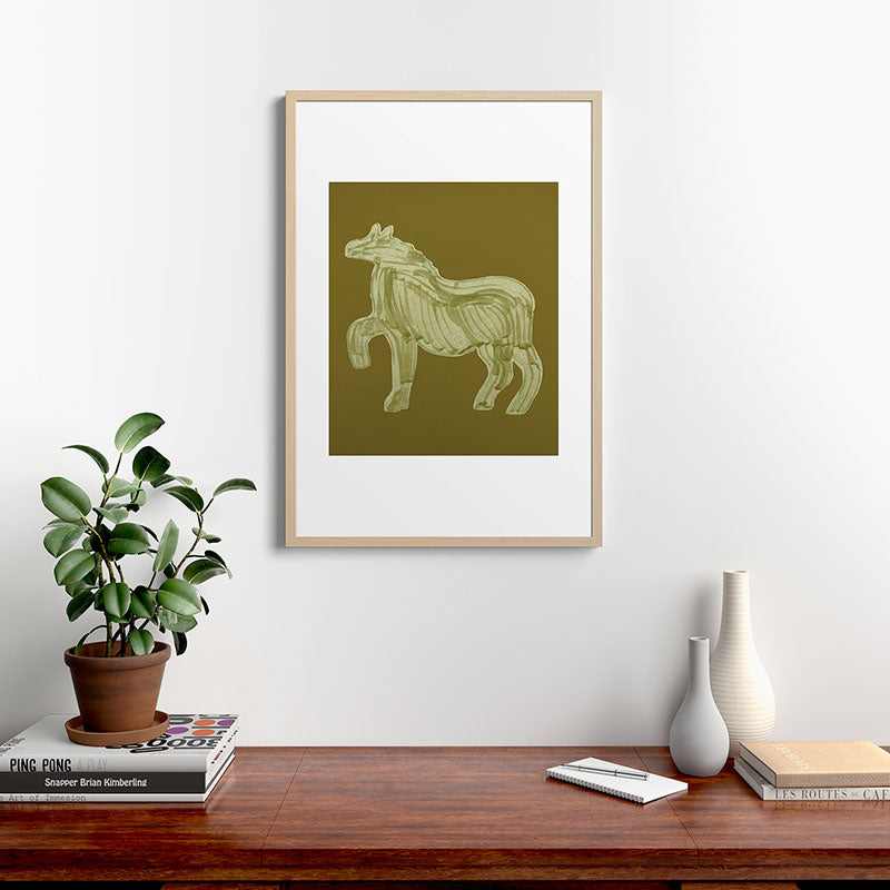 A Horse Says Hello Framed Art Print