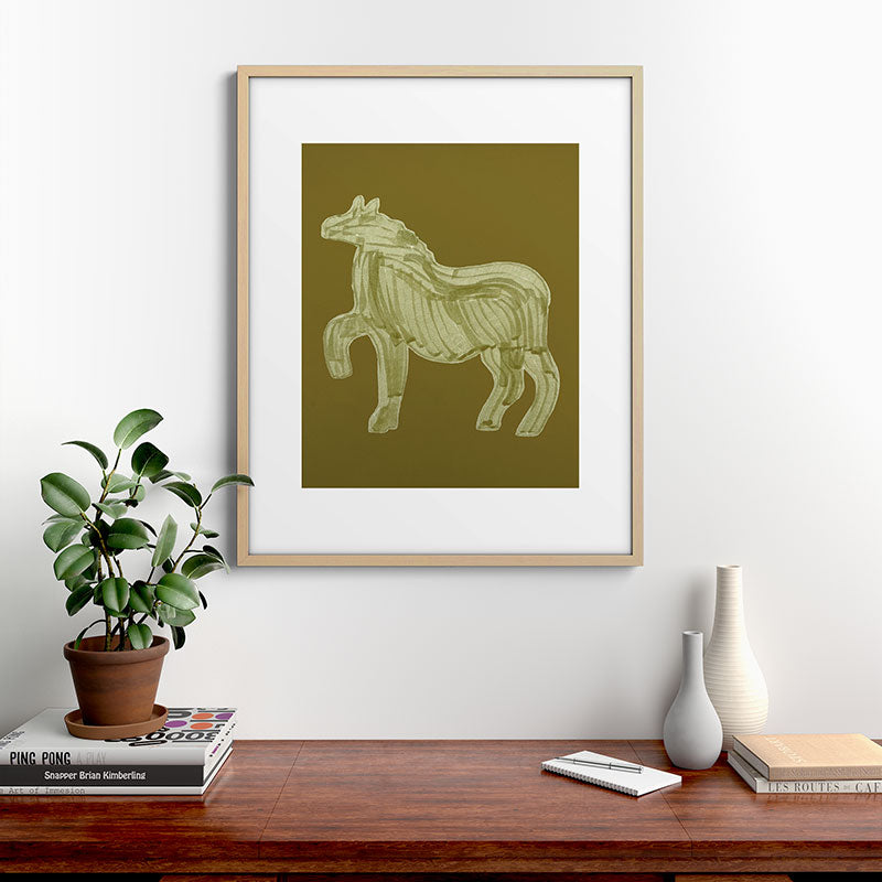 A Horse Says Hello Framed Art Print