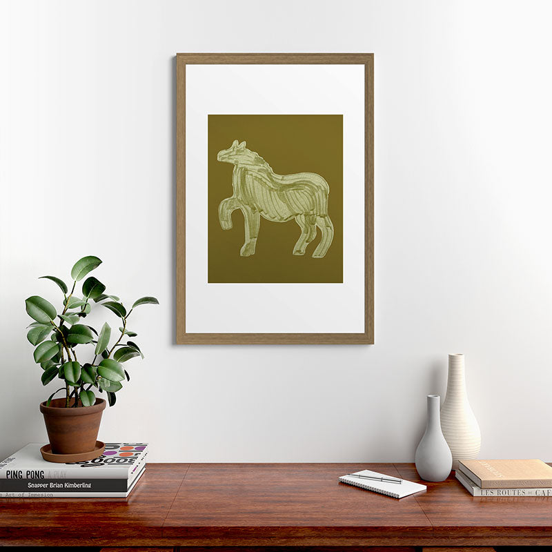 A Horse Says Hello Framed Art Print