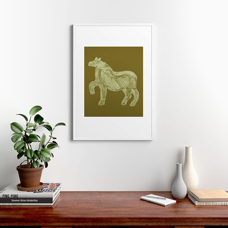 A Horse Says Hello Framed Art Print
