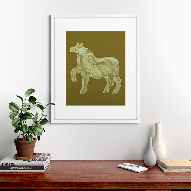 A Horse Says Hello Framed Art Print