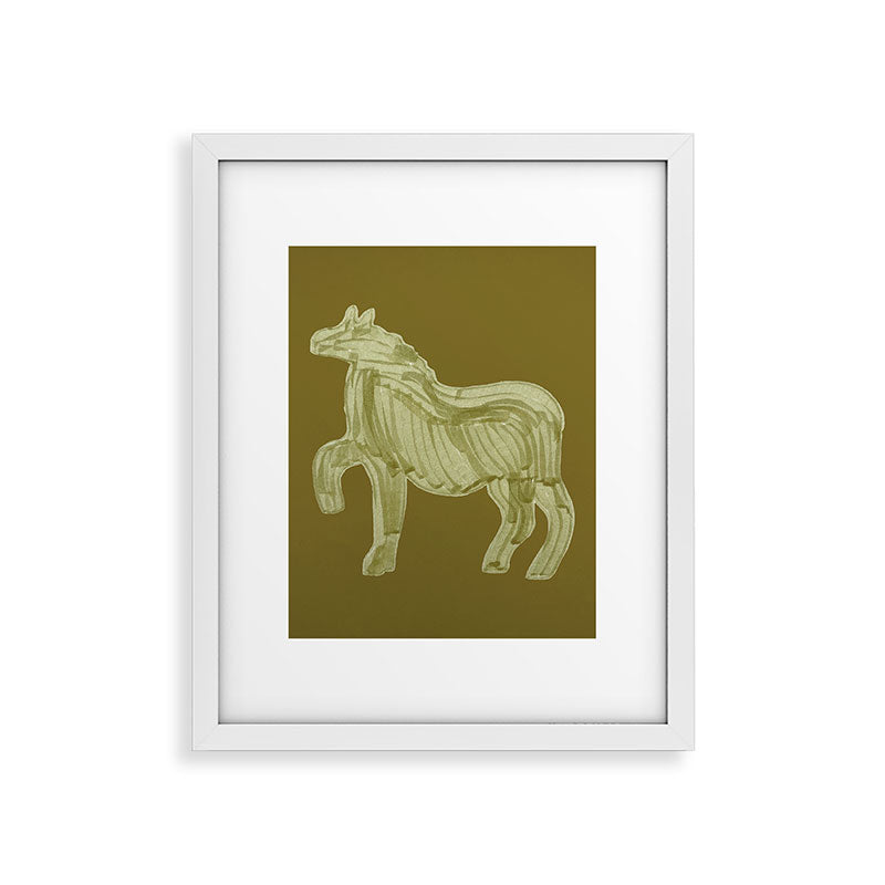 A Horse Says Hello Framed Art Print