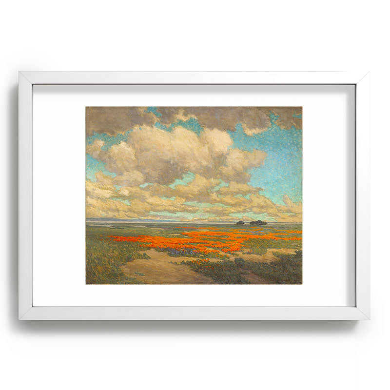 1911 Granville Redmond - A Field of California Poppies Framed Art Print