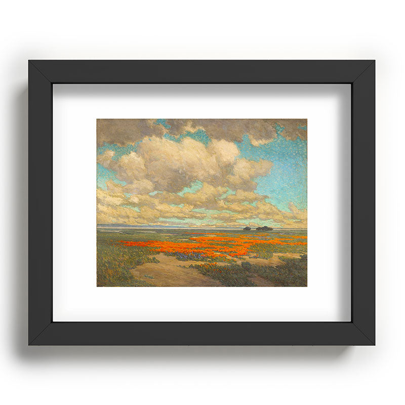 1911 Granville Redmond - A Field of California Poppies Framed Art Print