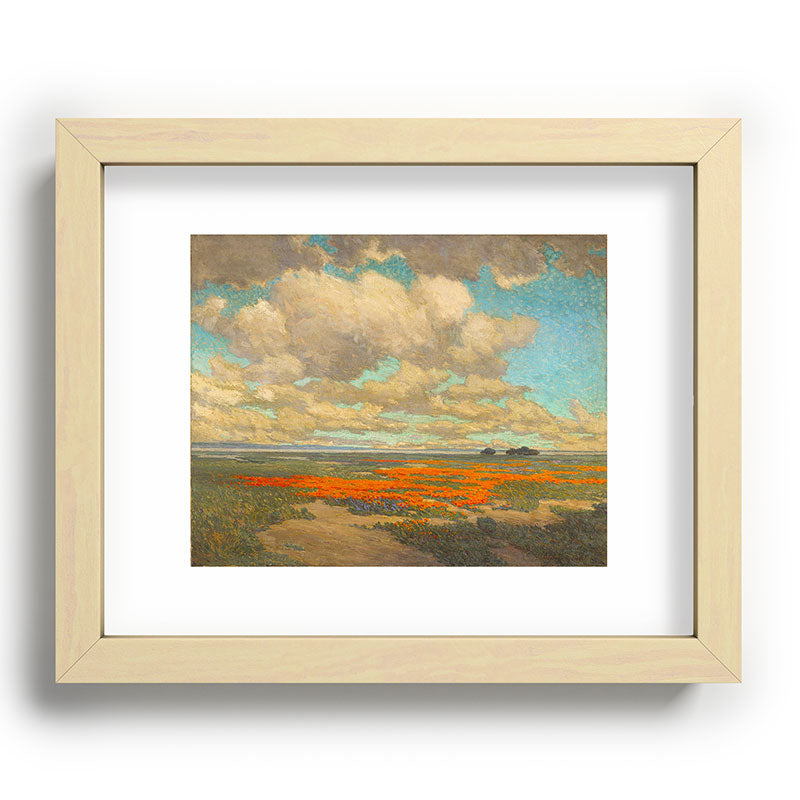 1911 Granville Redmond - A Field of California Poppies Framed Art Print