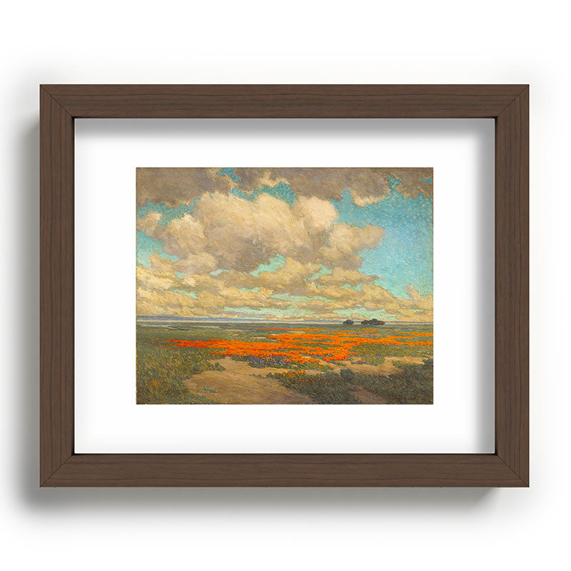 1911 Granville Redmond - A Field of California Poppies Framed Art Print