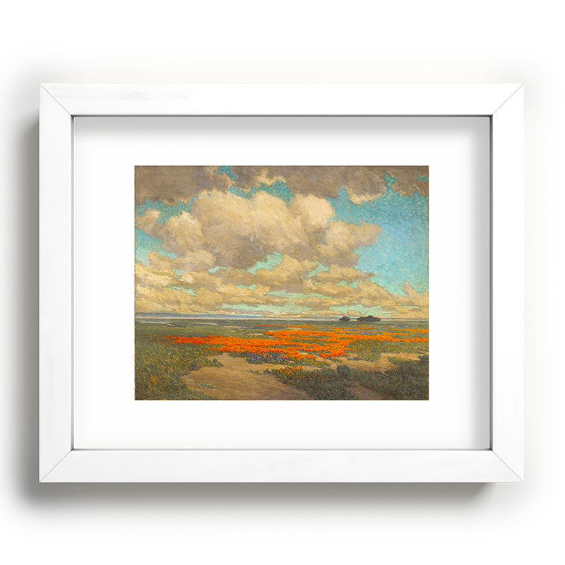 1911 Granville Redmond - A Field of California Poppies Framed Art Print