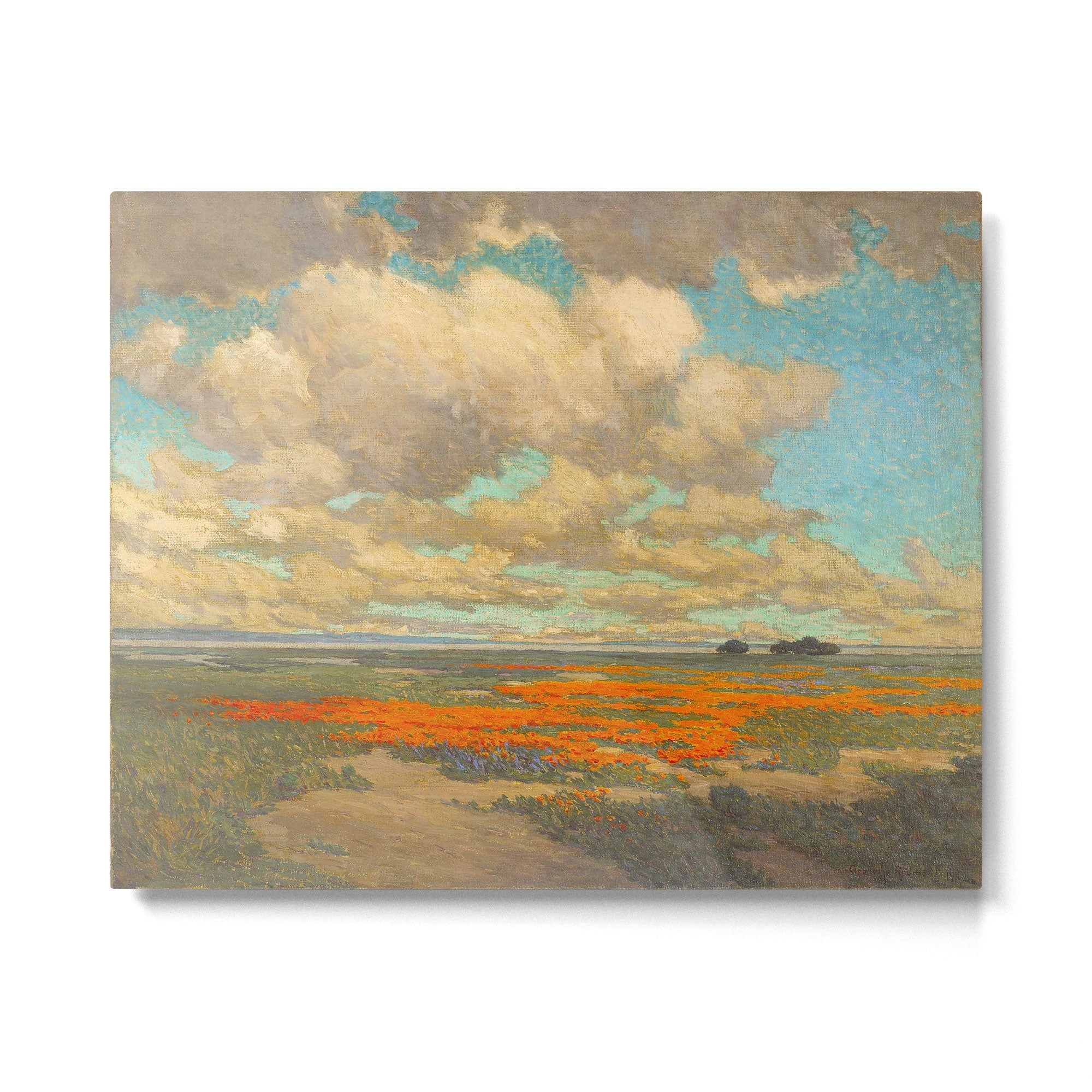 1911 Granville Redmond - A Field of California Poppies Metal Print