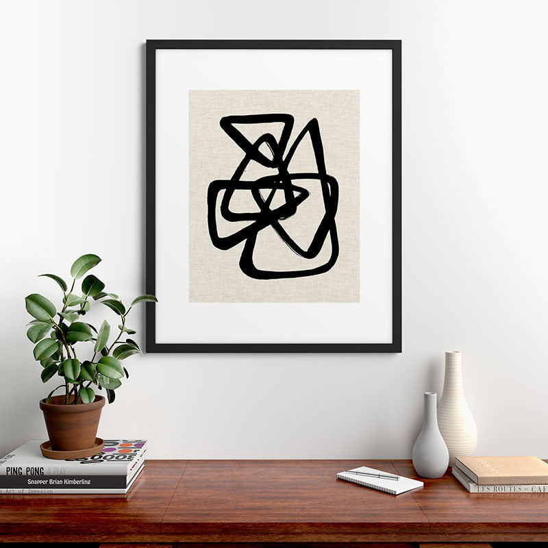 A Family Of Five Framed Art Print