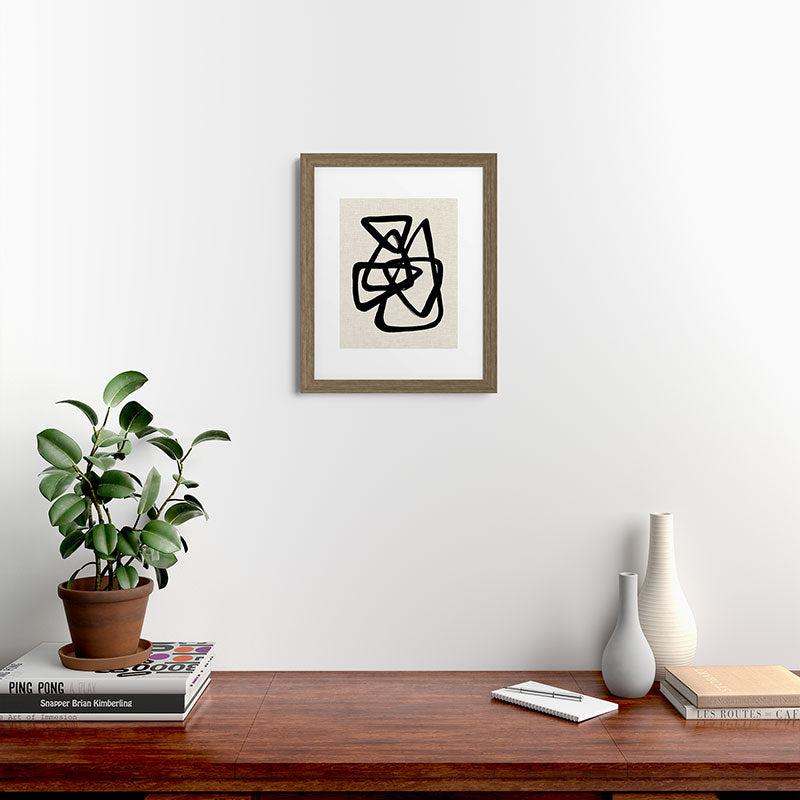 A Family Of Five Framed Art Print