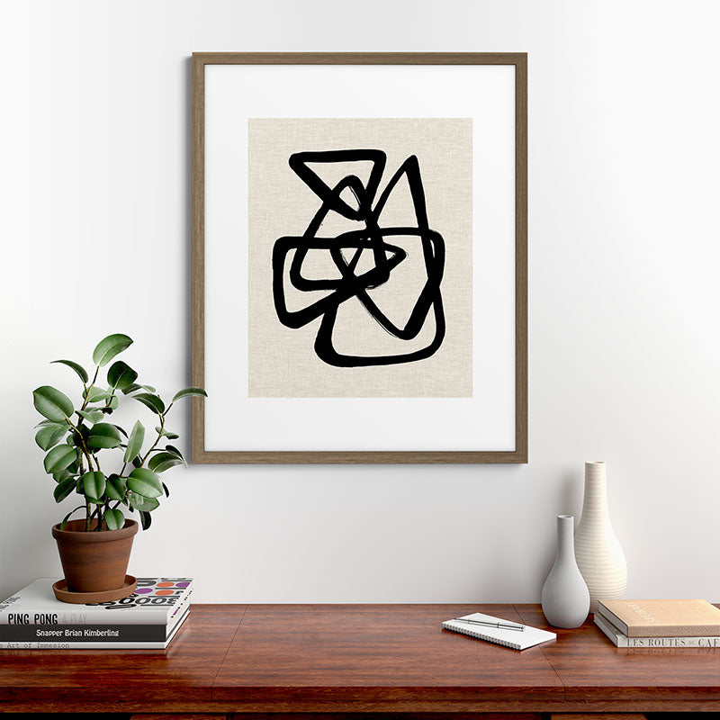 A Family Of Five Framed Art Print