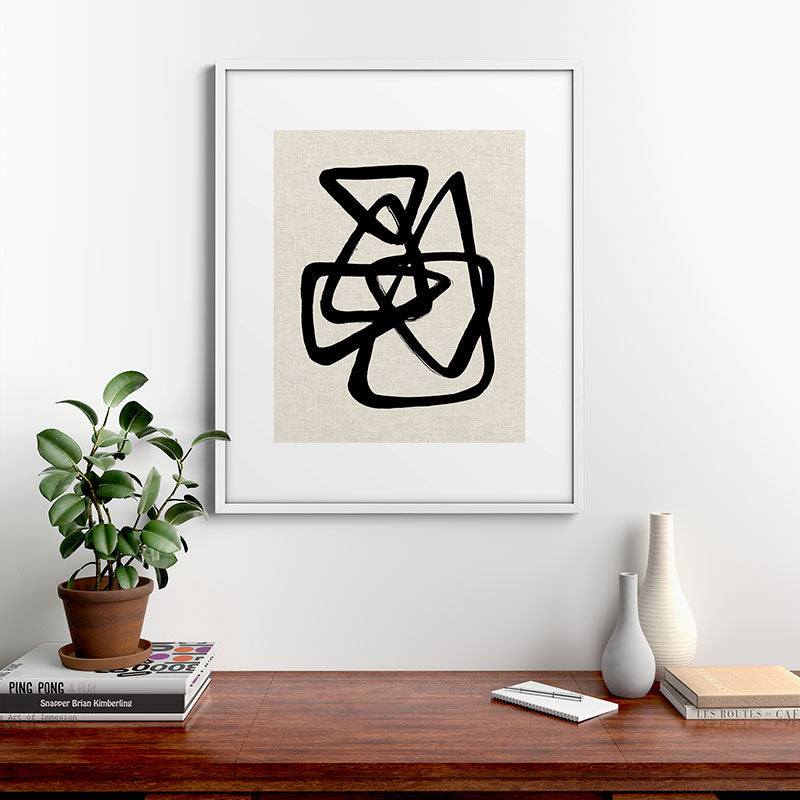 A Family Of Five Framed Art Print