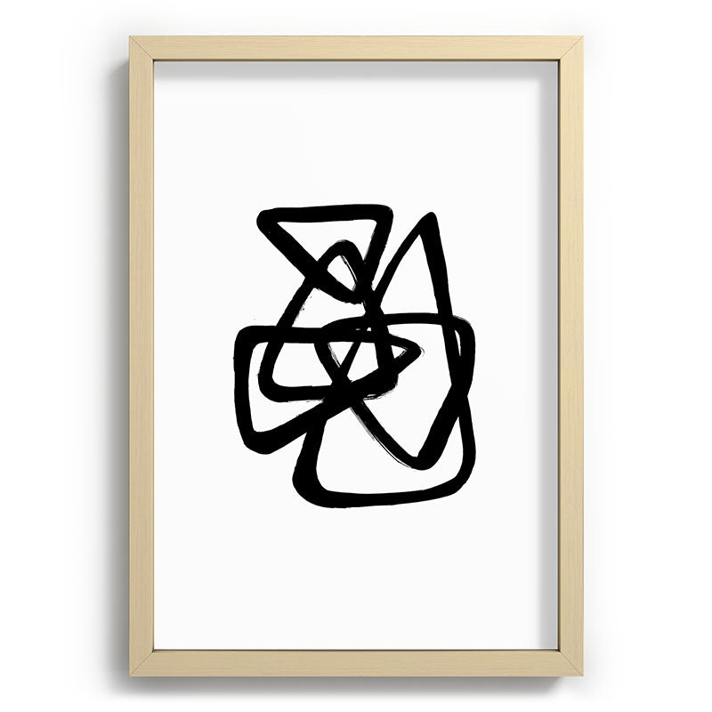 A Family Of Five White Background Framed Art Print
