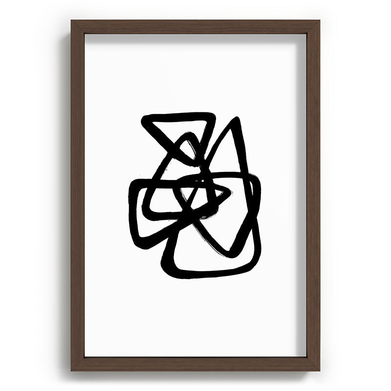 A Family Of Five White Background Framed Art Print