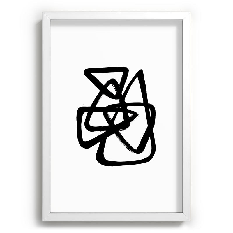 A Family Of Five White Background Framed Art Print