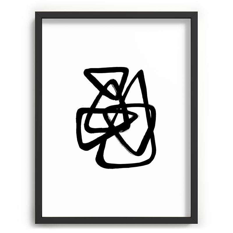 A Family Of Five White Background Framed Art Print