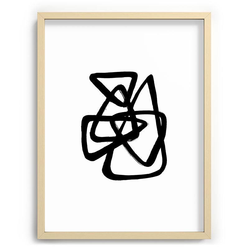 A Family Of Five White Background Framed Art Print