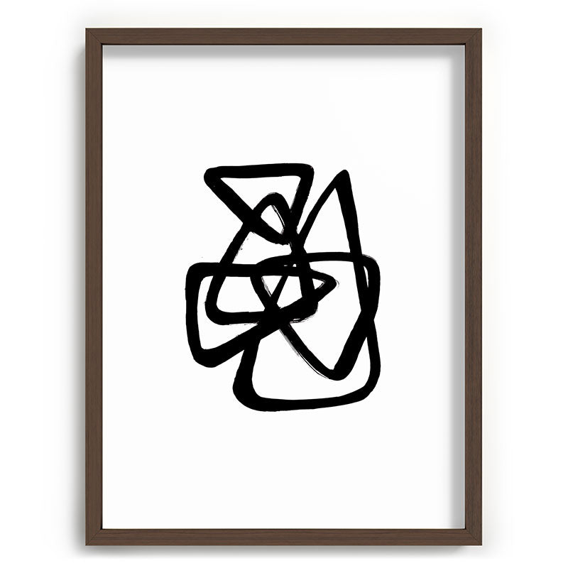 A Family Of Five White Background Framed Art Print