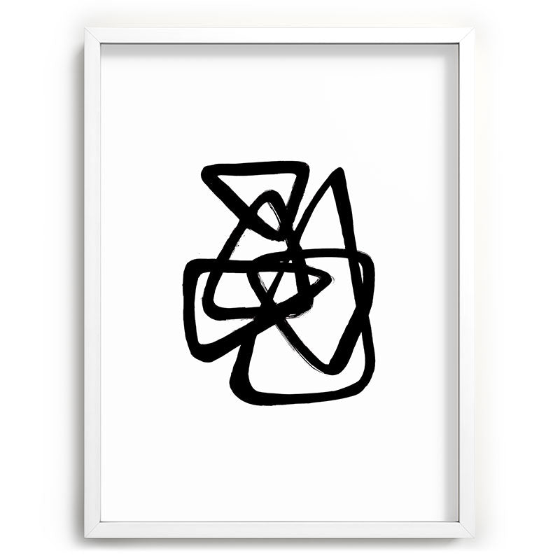 A Family Of Five White Background Framed Art Print