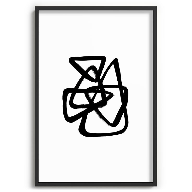 A Family Of Five White Background Framed Art Print