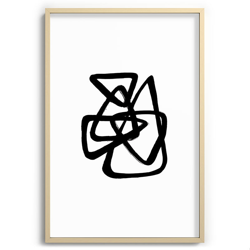 A Family Of Five White Background Framed Art Print